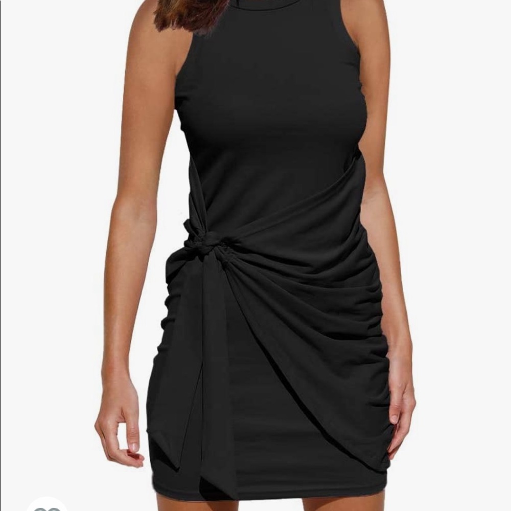 Black Tank Top Wrap Dress